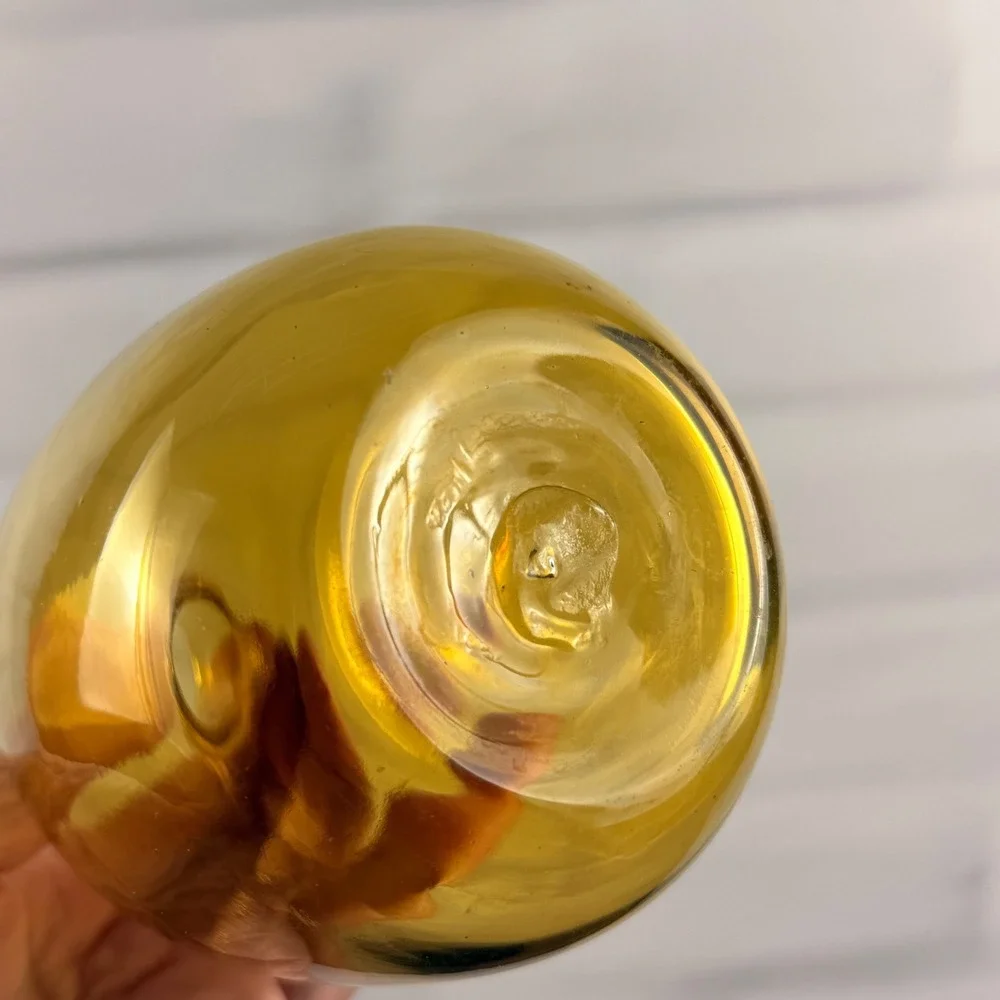 Blenko 6424 Wheat Glass Bottle Vase Mid Century Modern Hand Blown 5.5